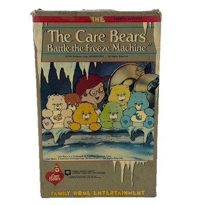 THE CARE BEARS BATTLE THE FREEZE MACHINE (VHS 1984) F.H.E. Complete in Box Rare