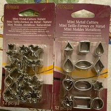 2 Sets Of 12 Mini Metal Cutters Premo! For Clay Or Fondant, NIB