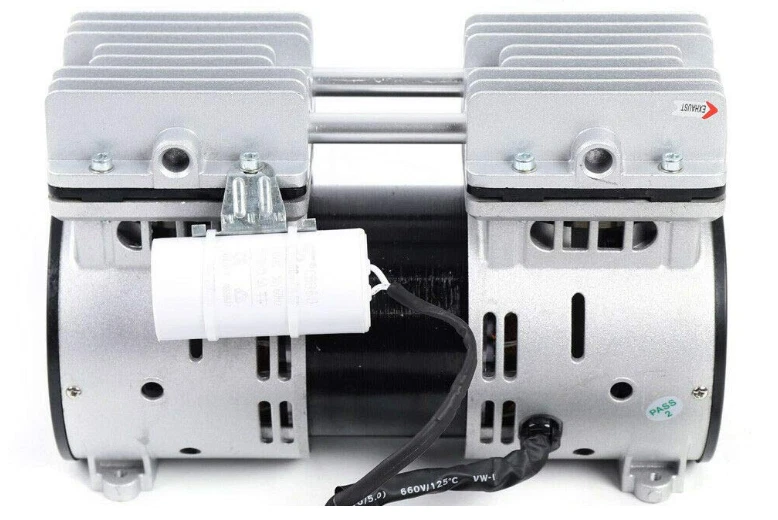 Bomba de vacío de doble pistón 5,5 CFM laboratorio ordeño taller CNC mesa embolsado embalaje Foto 3 de 3