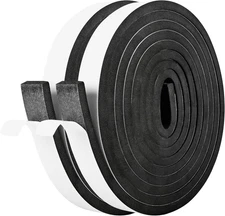 Kikerike Self Adhesive Foam Tape Weatherstrip 1In X 3/8In X 20Ft High Density Fo