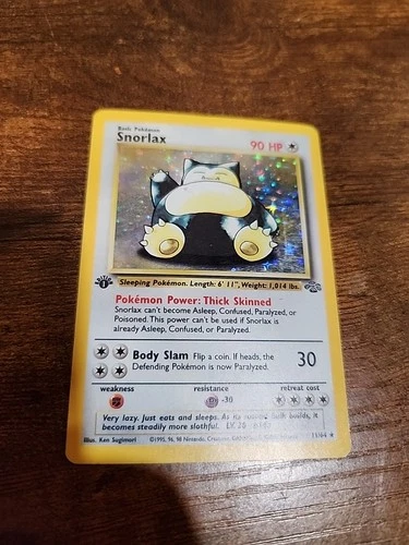 1ST EDITION 1999 Pokemon Jungle Snorlax 11/64 Holo Foil Rare