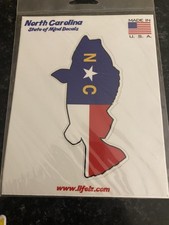 North Carolina Fish NC Flag Vinyl Sticker Decal USA Made Car Truck Laptop