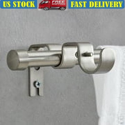 5/8 Inch Adjustable Add-On Curtain Rod Kit Durable Metal Mounting Hardware New