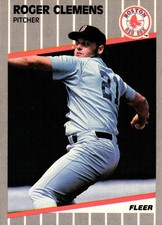 Fleer 1989 Roger Clemens #85 Boston Red Sox MLB Vintage Original Base Set Card