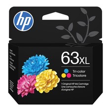 HP F6U63AN RFD 63XL Tri-Color Ink Cartridge, High Yield, Cyan Magenta Yellow,