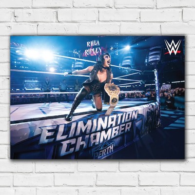 WWE Print - Elimination Chamber Rhea Ripley Win Paper Poster 210 GSM [No Frame]