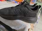 Adidas Cloudfoam Black Sneakers Size 4 A16924 Low Top Lace Euc — photo 7