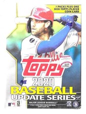 2020 TOPPS UPDATE SERIES FACTORY SEALED BLASTER 7 14 CARD PACKS PLUS COIN CARD