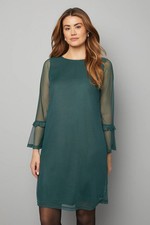 Wallis Emerald Shift Dress Womens Daywear Dresses