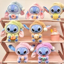 Cute Stitch & Ange Blind Box Doll Eat Something Before Sleep Series Plush Toy US