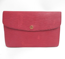 Authentic Louis Vuitton Epi Montaigne Second Clutch Bag Pouch F 51656
