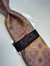 NWT Geometric Neck Tie  Hanky Steven Land   NEW Collection Hi-DENSITY