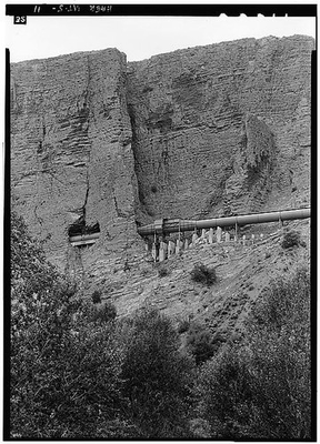 #ad 11. August 1971. TPV WATER TRANSMISSION FLUME PRESSURE HOUSE ALONG FACE $12.99