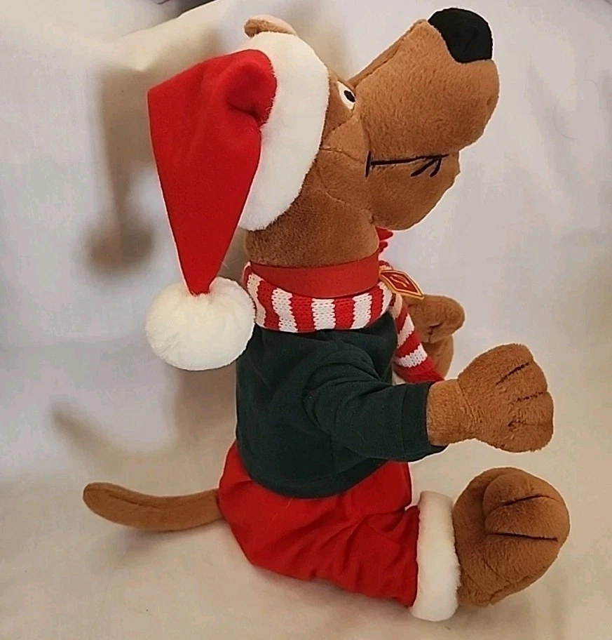 Gemmy SCOOBY DOO Singing Talking Christmas 11" Plush Scarf Santa Hat - Image 3 of 4
