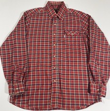 Vintage Levis Tailored For Men Button Down Long Sleeve Shirt Size L Made In USA