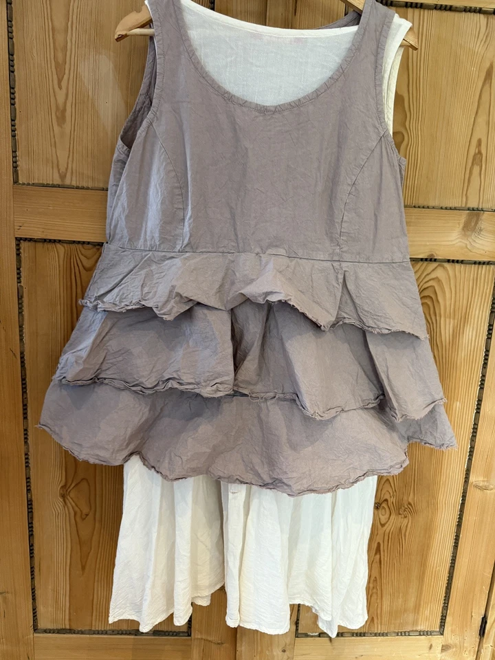 cocon.commerz PRIVATSACHEN Tunika / Kleid  Größe 2   w.Neu Creme  Chrash Baumw. - Bild 4 von 4