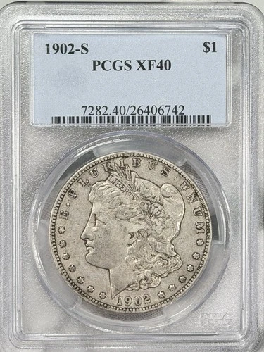 1902-S $1 Morgan Dollar Silver PCGS XF40 San Francisco One Coin SEMI KEY DATE!