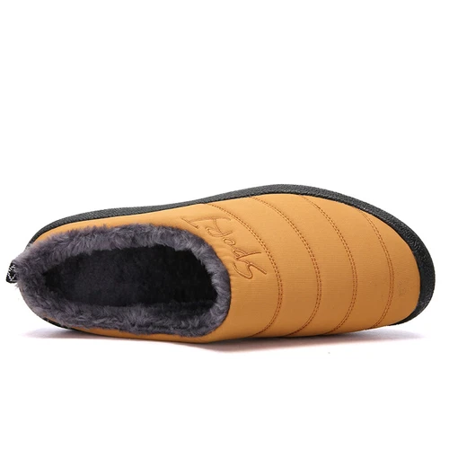 Winter Cotton Slippers Waterproof Plush Lining Warm Men Women Slippers Outdoor- - Picture 59 of 65