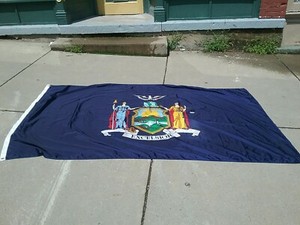New York State Flag 56"by 92" 100% Nylon - Made in USA 