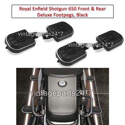 Original Royal Enfield Shotgun 650 Deluxe Fußrasten vorne und hinten, schwarz