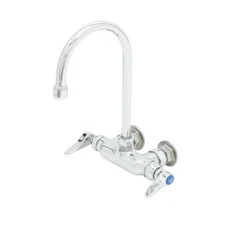 T&S B-0345, Wall Mounted Faucet, 4 OC with goosneck spout.