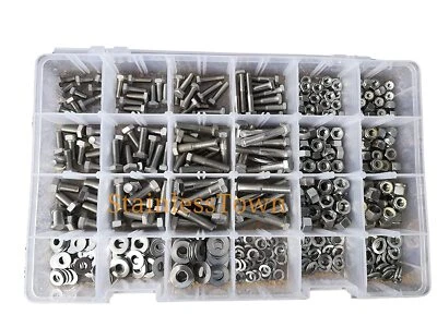StainlessTown SAE FINE Thread Hex Bolt Master Kit 304 Stainless