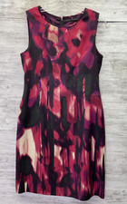 Elie Tahari Dress 8 Womens Pink Purple Floral Sleeveless Lined Sheath