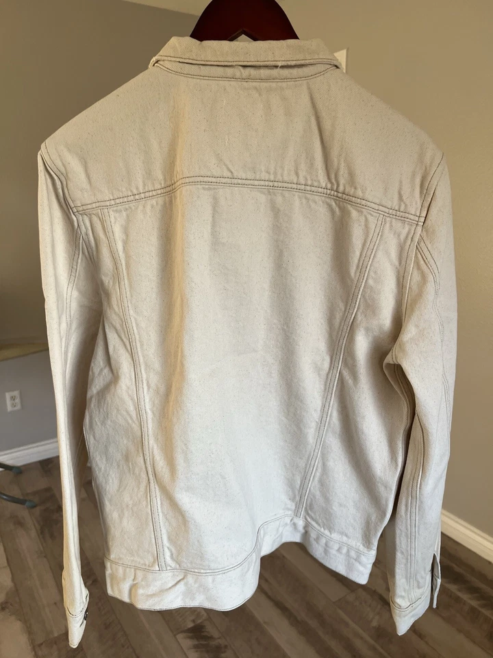 American Rag тип 2 белая джинсовая куртка AR 321 размер мужской большой - Изображение 4 из 4