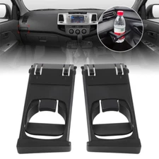 2x Dashboard Cup Holder Black For Toyota Hilux Vigo SR Pickup Fortuner 2004-2015