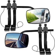 1 Pair Caravan Towing Mirrors Car Van Wing Mirrors Extension Mirror Flat Glass