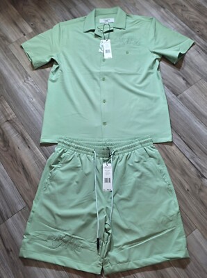 Jordan Craig Oakland Mechanic 2pc. Short Set (Sage)