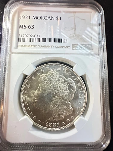 1921-P $1 Morgan NGC MS-63 Nice looking Coin with Multiple Errors