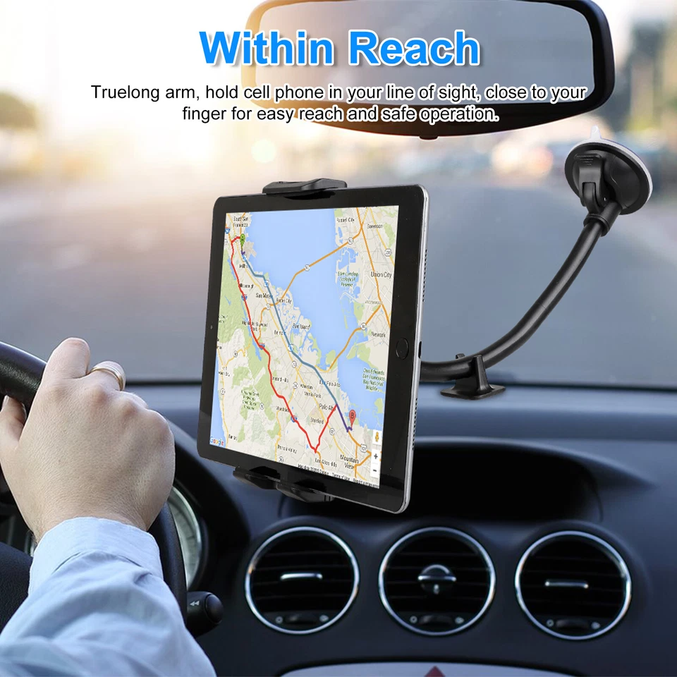 360° Universal Car Windshield Holder Desktop Mount for Cellphone Tablet iPad GPS - Image 2 of 4