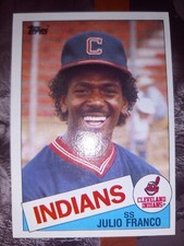1985 Topps Julio Franco SS Cleveland Indians Baseball Team 2nd Year Card #237