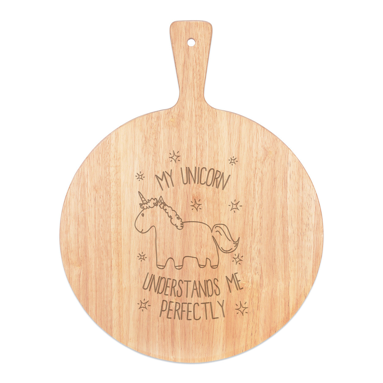 Lila My Unicorn Understands Me Pizza Board Paddle Wooden Funny Animal