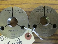 Go and No Go Thread Ring Gage Set .831"-48 UNS-2A