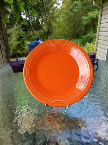 DINNER PLATE poppy orange HOMER LAUGHLIN FIESTA 10 1/2" NEW