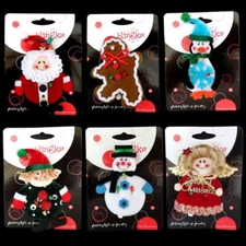 VINTAGE CHRISTMAS NOVELTY lite-up JEWELRY / PINS / CHOICE of 5 DESIGNS!