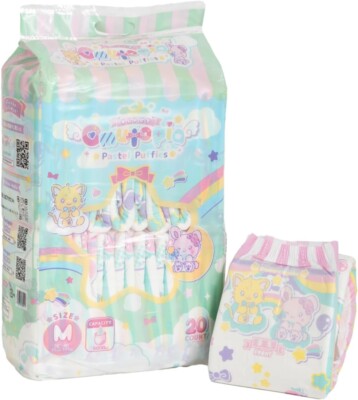 Omutopia Pastel Puffies Adult ABDL diaper Tape Type 6000ml