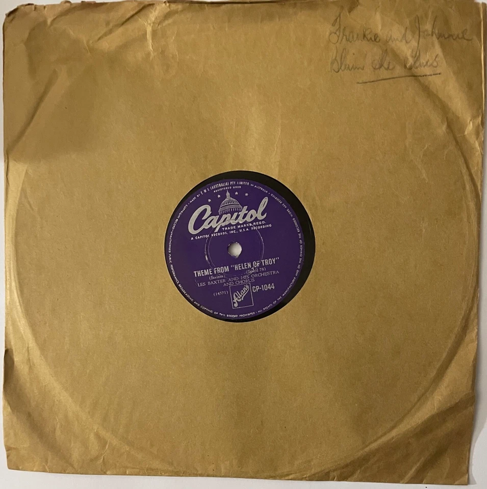 78RPM Record The Poor People of Paris/Theme From Helen of Troy - Les Baxter - Image 3 of 4