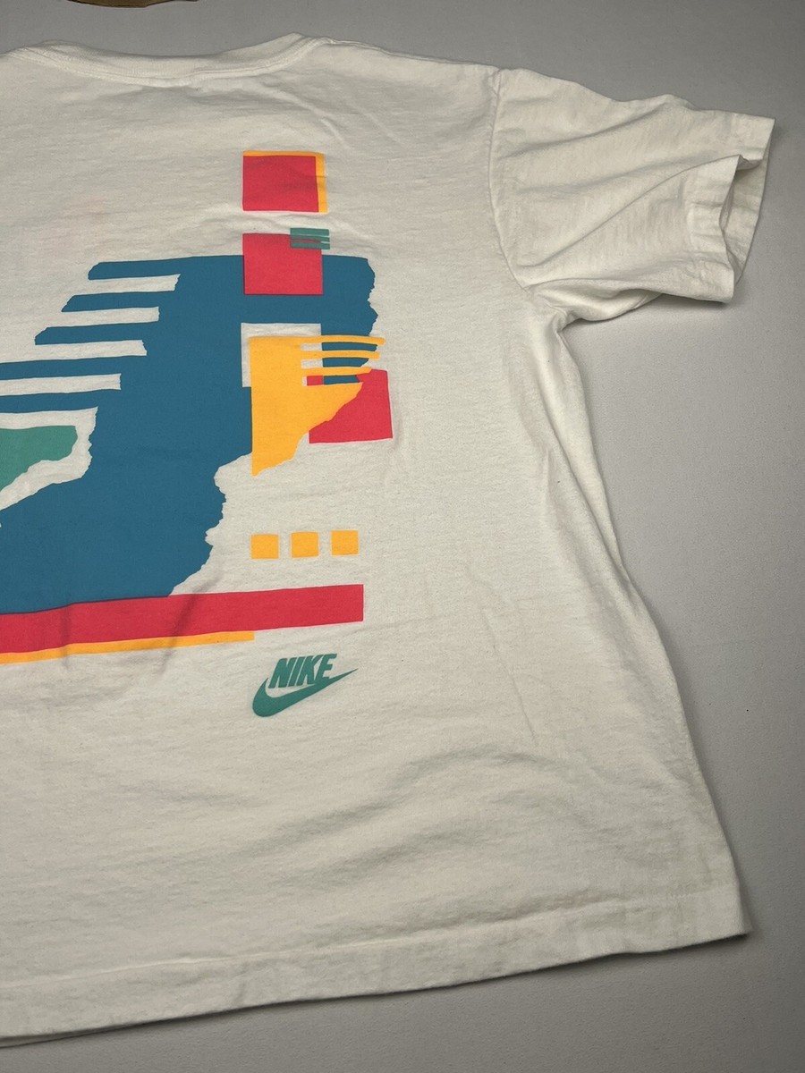 Vintage Nike Single Stitch T Shirt Size Small Abstract