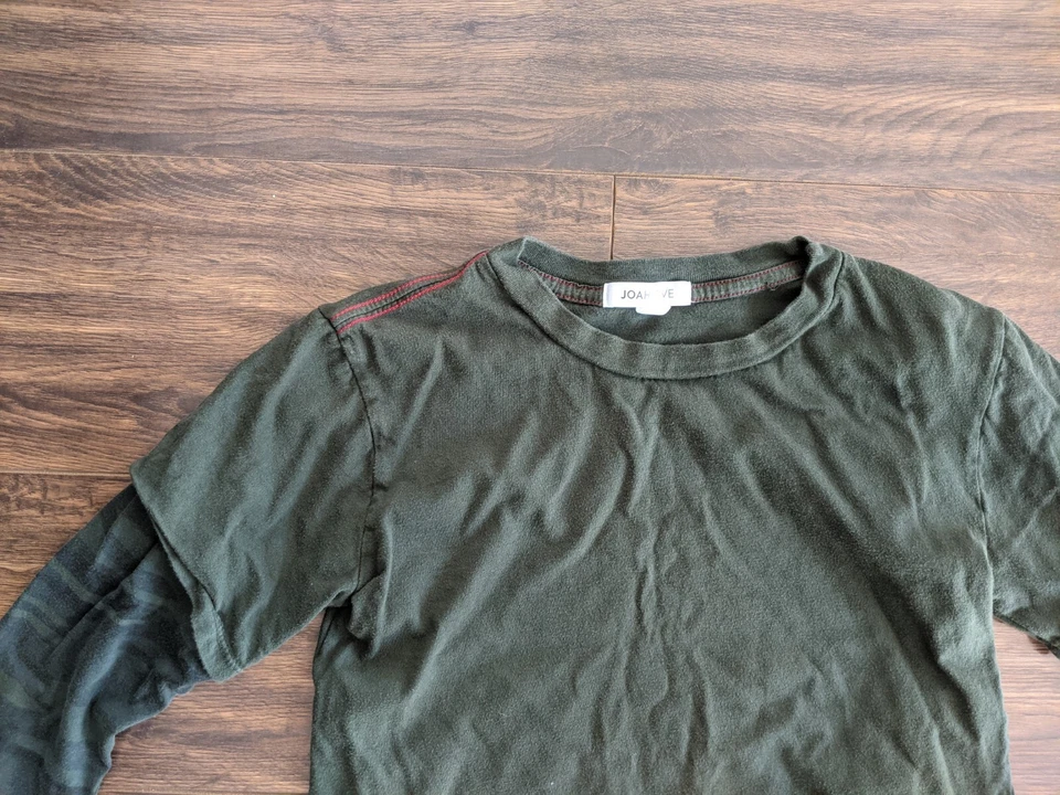 Size 6 Joah Love Nordstrom Boy Army Green Long Sleeve Sweater Shirt - Image 2 of 4