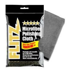 Flitz Super Premium Microfiber Polishing Cloth -  Large 16" x 16" Size - Grey