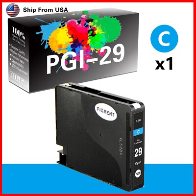 (1-Pack,Cyan) PGI-29 PGI29 Ink Cartridge PGI29C PGI 29 for PIXMA pro 1s Printer