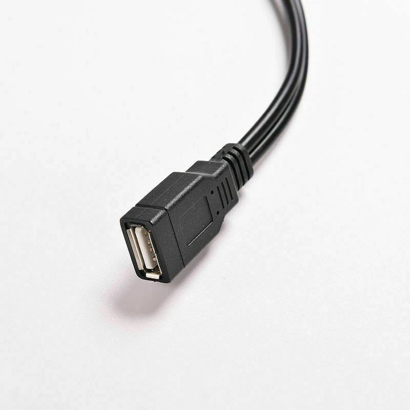 USB 2.0 Female to 2 Dual USB Male Power Adapter Y Splitter Cable Cord Connector - Image 2 of 4