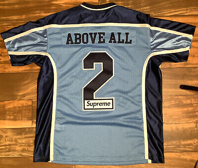 Supreme Above All football style blue jersey - Mens Medium - BRAND NEW |  eBay