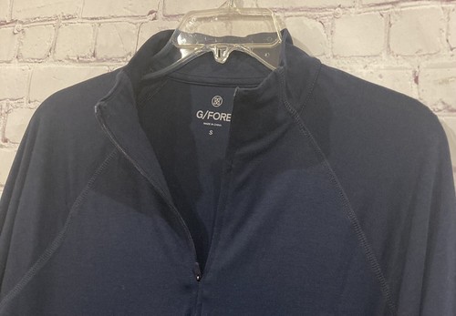 G/FORE camicia golf uomo piccola 1/4 quarto zip blu manica lunga nuova con etichetta G4Ma23K123O - Foto 2 di 11