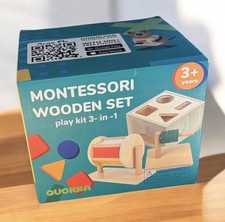 Montessori Wooden Set Play Kit 3-in-1 For Toddler Development-New In Box/3 years