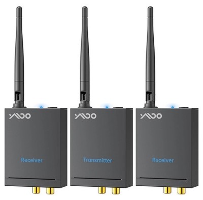 2.4GHz Wireless TV Speaker Audio 1 Tx Transmitter 2 Rx Receivers RT5066 RCA 3.5