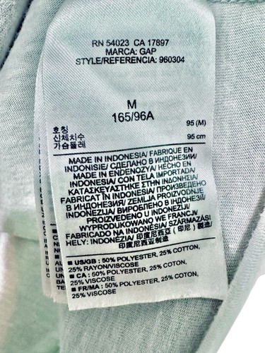 Gap Womens M Heather Blue & Gray Raglan Short Sleeve Soft Sporty Athleisure Top - Picture 6 of 12